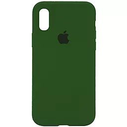 Чехол Silicone Case Full для Apple iPhone XS Max Dark Olive
