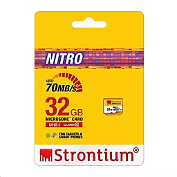 Карта пам'яті Strontium microSDHC 32GB Nitro 466X Class 10 USH-I U1 (SRN32GTFU1R) - мініатюра 2