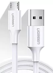 USB Кабель Ugreen US289 Nickel Plating 2M micro USB Cable White