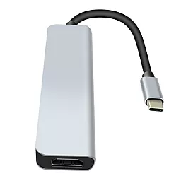 Мультипортовый USB Type-C хаб (концентратор) PrologiX 6-in-1 USB3.1 Type C to HDMI USB3.0 USB2.0 microSD/TF Cardreader (PR-WUC-104B) - миниатюра 2
