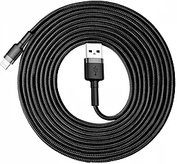 Кабель USB Baseus Cafule 3M Lightning Cable Gray/Black (CALKLF-RG1) - миниатюра 2