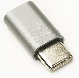 Адаптер-перехідник PowerPlant Type C - Micro USB Silver (DV00DV4062)