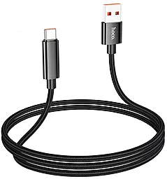 Кабель USB Hoco U125 Benefit 66w 5a 1.2m USB Type-C cable black - миниатюра 3