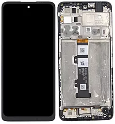 Дисплей Motorola Moto G22 (XT2231) с тачскрином и рамкой, оригинал, Black