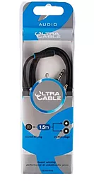 Аудио кабель Ultra Aux mini Jack 3.5 mm - 2хRCA M/M Cable 1.5 м black (UC103-0150) - миниатюра 4