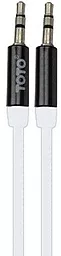 Аудио кабель TOTO TAR-34 Flat AUX mini Jack 3.5mm M/M Cable 0.9 м white