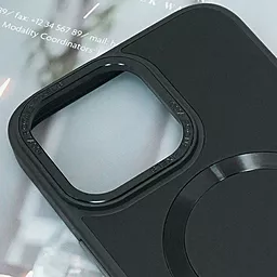 Чехол Epik Bonbon Leather Metal Style with MagSafe для Apple iPhone 12, iPhone 12 Pro Black - миниатюра 2