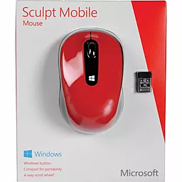 Компьютерная мышка Microsoft Sculpt Mobile Flame Red - миниатюра 3