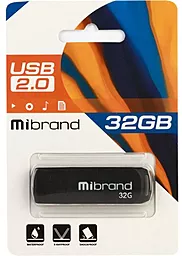Флешка Mibrand 32 GB Mink Black (MI2.0/MI32P4B) - миниатюра 2