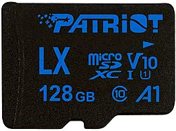 Карта пам'яті Patriot microSDXC 128GB LX Series Class 10 UHS-I U1 V10 A1 (PSF128GLX11MCX)