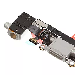 Нижний шлейф iPhone 5S с разъемом зарядки, наушников и микрофоном Original White - миниатюра 4