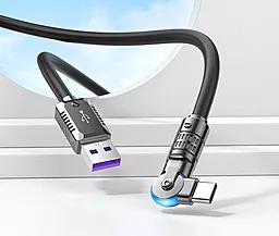 Кабель USB Hoco U118 Triumph 100w 5a 1.2m USB Type-C cable black - миниатюра 5
