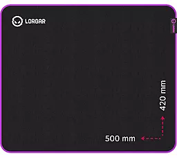 Килимок Lorgar Main 315 Black-Purple (LRG-GMP315)