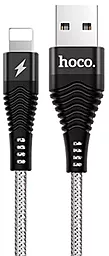 Кабель USB Hoco U32 Unswerving Steel Braided Lightning Cable 1.2M Black
