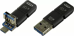 Флешка Silicon Power USB 3.1 Mobile Type-C/Micro USB C50 32Gb (SP032GBUC3C50V1K) Black