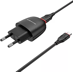 Сетевое зарядное устройство Borofone BA49A Vast Power + micro USB Cable Black - миниатюра 3