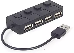 USB хаб Gembird 4-in-1 black (UHB-U2P4-05)