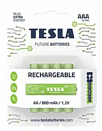 Акумулятор Tesla AAA / HR03 GREEN+ 800mAh 4шт 1.2 V