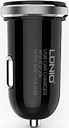 Автомобильное зарядное устройство LDNio Car charger 12W 2.1A 2xUSB-A Black (DL-C22) - миниатюра 5