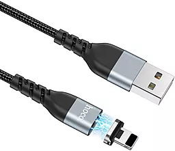 Кабель USB Hoco U96 Traveller Magnetic Lightning  Black - миниатюра 4
