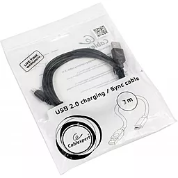 Кабель USB Cablexpert 3M micro USB Cable Black (CCP-mUSB2-AMBM-10) - миниатюра 3