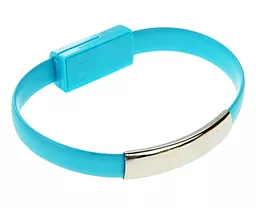 Кабель USB NICHOSI Кабель-браслет Micro USB 0.21м Blue - миниатюра 2