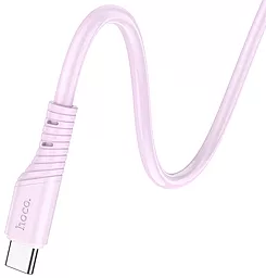 Кабель USB Hoco X97 Crystal Silicone 12W 2.4A USB Type-C Cable Pink - миниатюра 4