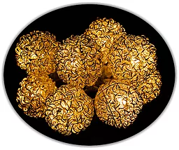 Гирлянда Luca Lighting Золотые шарики, 1.05 м (371874) - миниатюра 2