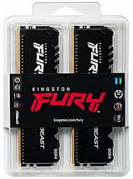 Оперативная память Kingston Fury Beast DDR4 32GB (2x16GB) 3733MHz RGB (KF437C19BB1AK2/32) Black - миниатюра 2