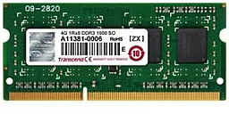 Оперативная память для ноутбука Transcend 4GB SO-DIMM DDR3 1600 MHz (JM1600KSH-4G)