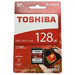 Карта памяти Toshiba SDXC 128GB Exceria N302 Class 10 UHS-I U3 (THN-N302R1280E4) - миниатюра 2