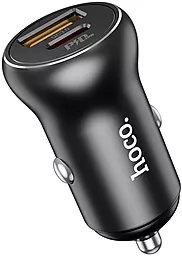 Автомобильное зарядное устройство Hoco NZ5 Smooth Road PD30W+QC3.0 + Type-C to Lightning Cable Black - миниатюра 3