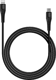 Кабель USB PD Canyon MFI 18w 3a 1.2m USB Type-C - Lightning cable  black (CNS-MFIC4B)