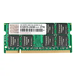 Оперативная память для ноутбука Transcend SoDIMM DDR2 2GB 800 MHz (JM800QSU-2G)