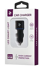 Автомобильное зарядное устройство 2E Dual USB Car Charger 2.4A&2.4A Black (2E-ACR01-B) - миниатюра 3