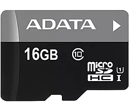 Карта памяти ADATA microSDHC 16GB Class 10 UHS-I U1 (AUSDH16GUICL10-R)