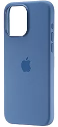 Чохол Apple Silicone Case Full with MagSafe and SplashScreen для Apple iPhone 15 Pro Max Winter Blue