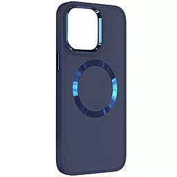 Чехол Epik Bonbon Metal Style with MagSafe для Apple iPhone 15 Plus Cosmos Blue
