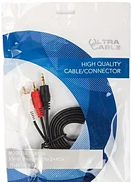 Аудио кабель Ultra Aux mini Jack 3.5 mm - 2хRCA M/M Cable 1.8 м black (UC75-0300) - миниатюра 4