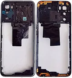 Рамка корпуса Oppo A16 / A16s / A54s со стеклом камеры Crystal Black
