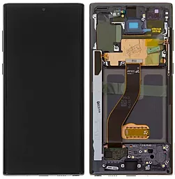 Дисплей Samsung Galaxy Note 10 N970 з тачскріном і рамкою, original PRC, Black