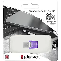Флешка Kingston 64 GB DataTraveler microDuo 3C (DTDUO3CG3/64GB) - миниатюра 3