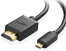 Видеокабель Ugreen HD127 micro HDMI - HDMI v2.0 4k 60zh 3m black (30104) - миниатюра 3
