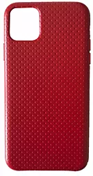 Чехол Apple Leather Case Points Cow for iPhone 11 Pro  Red