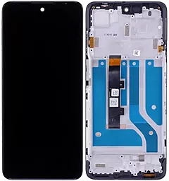 Дисплей Motorola Edge 20 Lite, Edge 20 Fusion (XT2139) с тачскрином и рамкой, оригинал, Graphite
