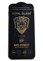 Защитное стекло ESD PRIVACY Antistatic Glass для Apple iPhone 15 Pro  Black