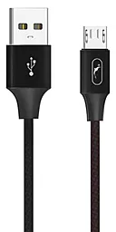 Кабель USB SkyDolphin S55V Neylon micro USB Cable Black (USB-000438)
