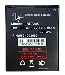 Аккумулятор Fly IQ4409 Era Life 4 / BL7205 (1700 mAh) 12 мес. гарантии
