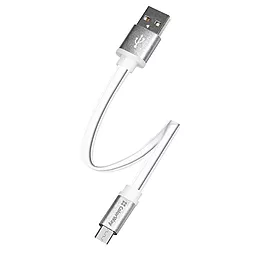 Кабель USB ColorWay 12w 2.4a 0.25m micro USB cable white (CW-CBUM-MUM25W) - миниатюра 7