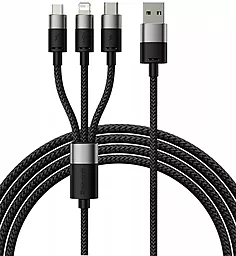 Кабель USB Baseus StarSpeed 18w 3.5a 2m 3-in-1 USB to micro/Lightning/Type-C cable black (CAXS000001)